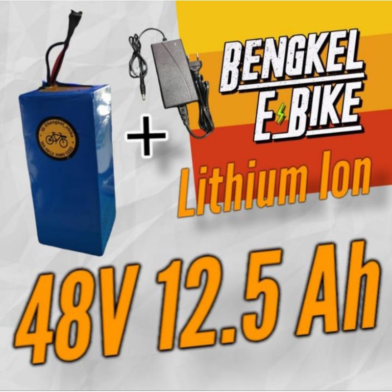 Jual Battery Sepeda Listrik V Ah Ebike Baterai Lithium Charger