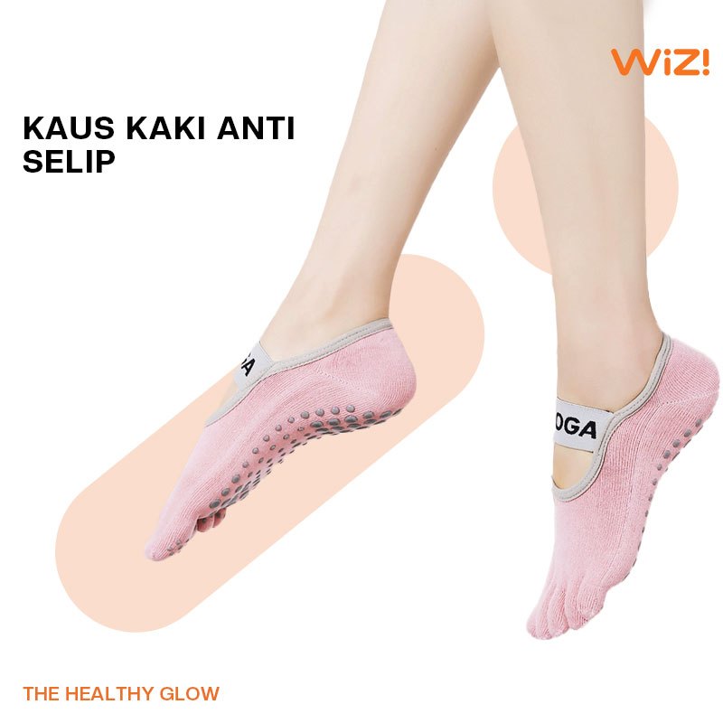 Jual WiZi Kaos Kaki Anti Slip Kaos Kaki Olahraga Wanita Full Toe Yoga