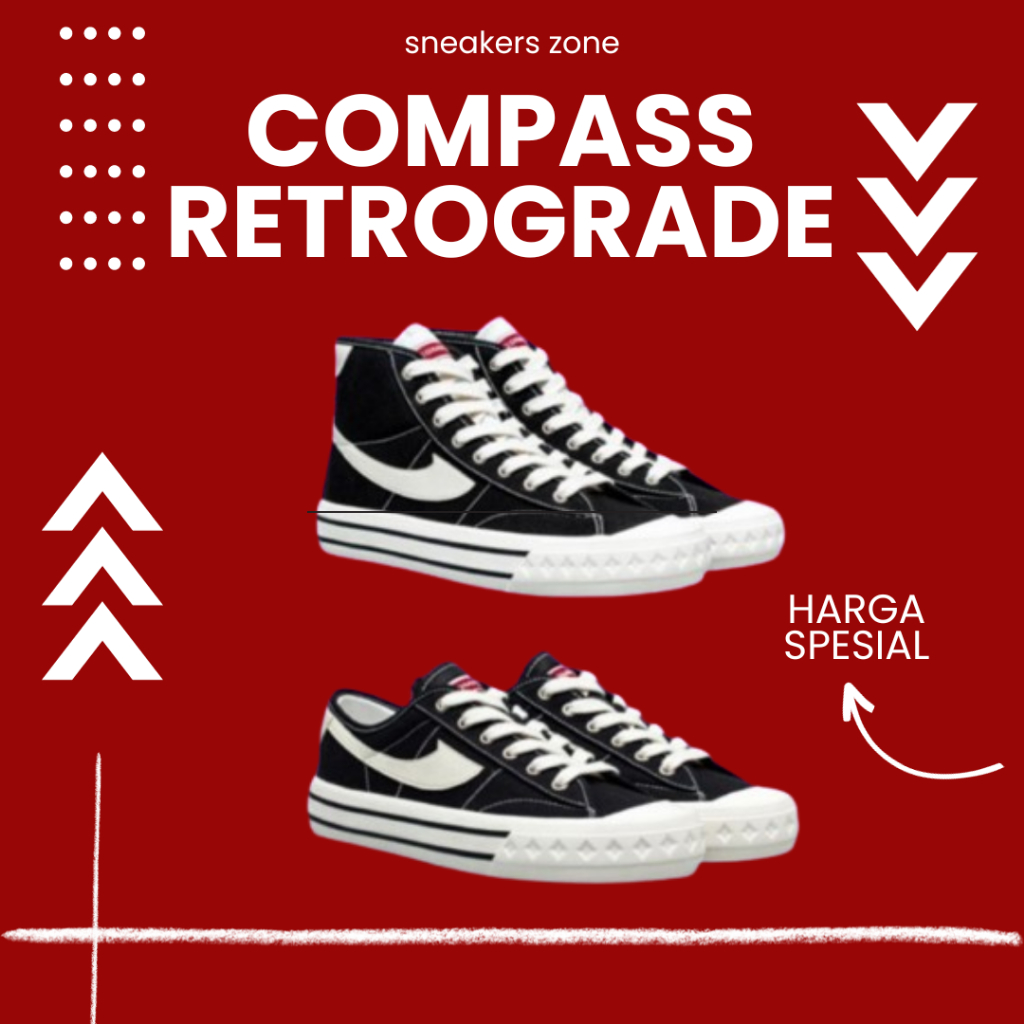 Jual Compass Retrograde Low Black White Compass Retrograde Hi Decon