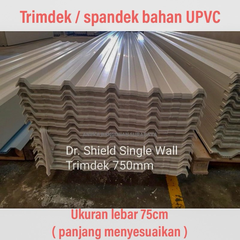 Jual Atap Trimdek UPVC DrShield Atap Dingin Spandex Rooftop Trimdeck