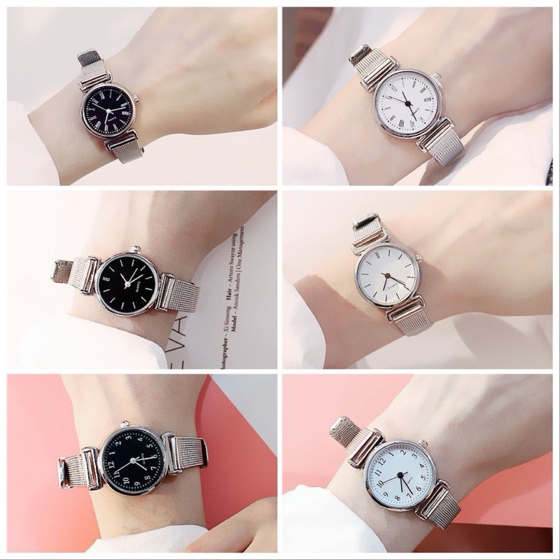 Jual Jam Tangan Stainless Steel Gaya Untuk Wanita Analog Jam Tangan