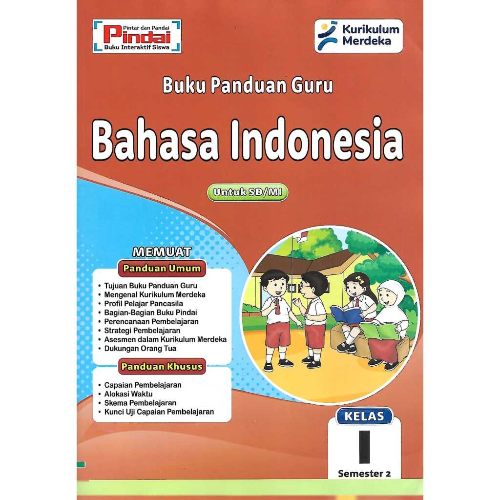 Jual Buku Panduan Guru Bahasa Indonesia Kelas 1 SD MI Semester 2