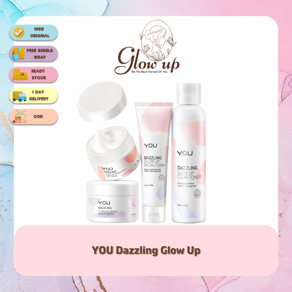 Jual YOU Dazzling Glow Up Series Facial Foam Toner Day Night20 40