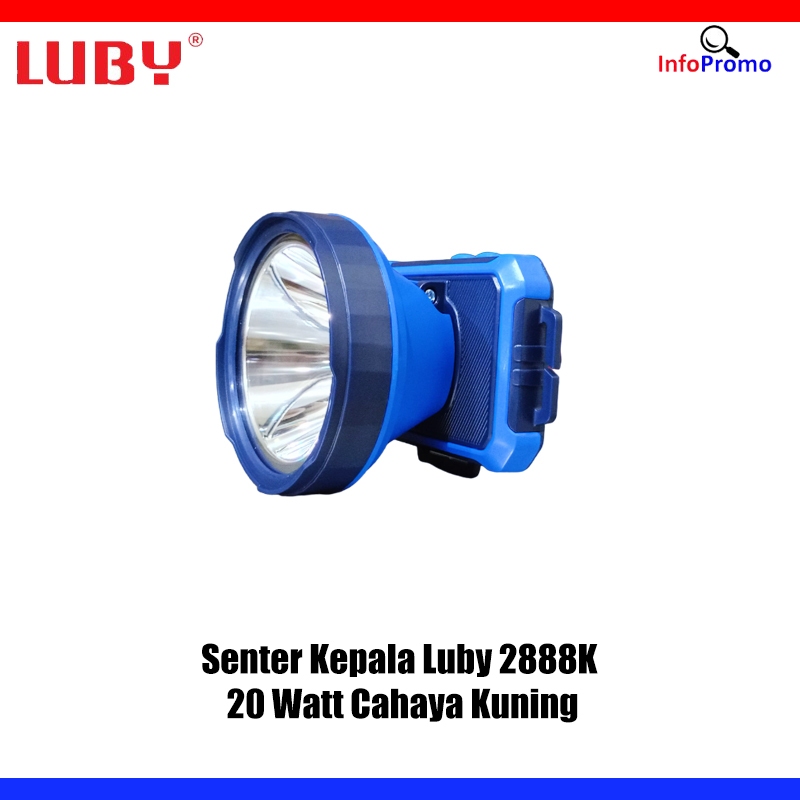 Jual Senter Kepala Led Luby L K Cahaya Kuning Watt Rechargeable