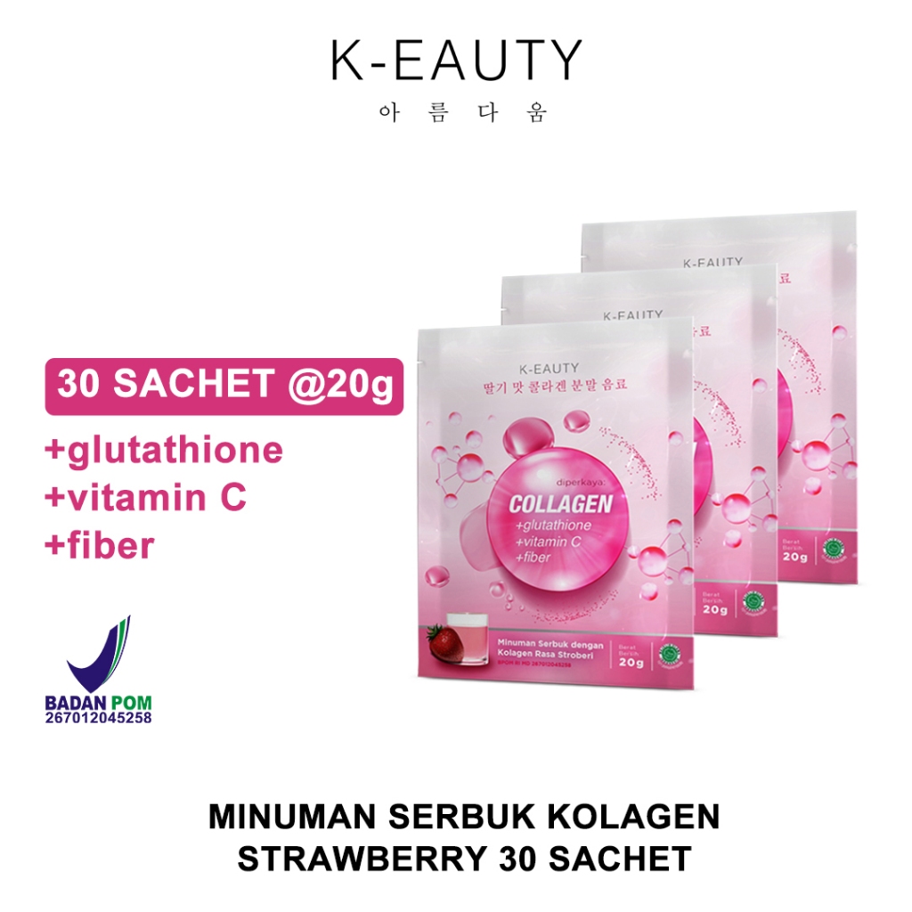 Jual KEAUTY Collagen Drink 30 Sachet Minuman Collagen Pemutih Badan