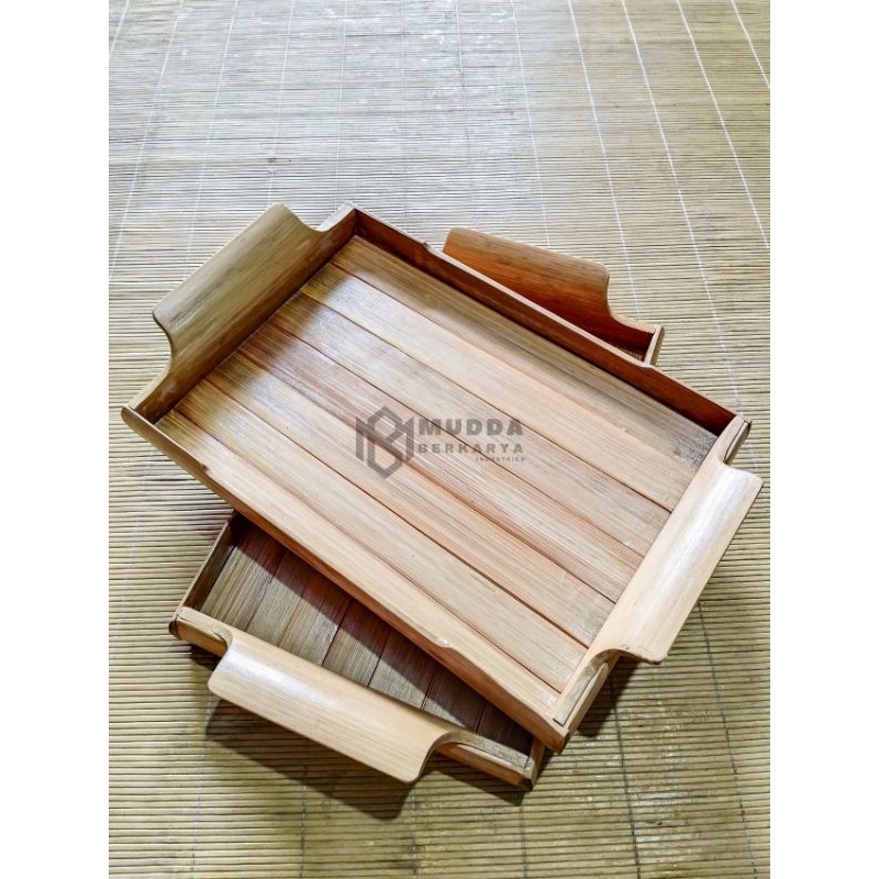 Jual Nampan Bambu Gelas Bambu Baki Jepang Bamboo Tray Bambu 36 X 22 Cm