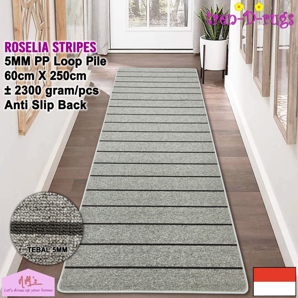 Jual Tren D Rugs Karpet Stripes Line Garis Runner Lorong Alas Lantai