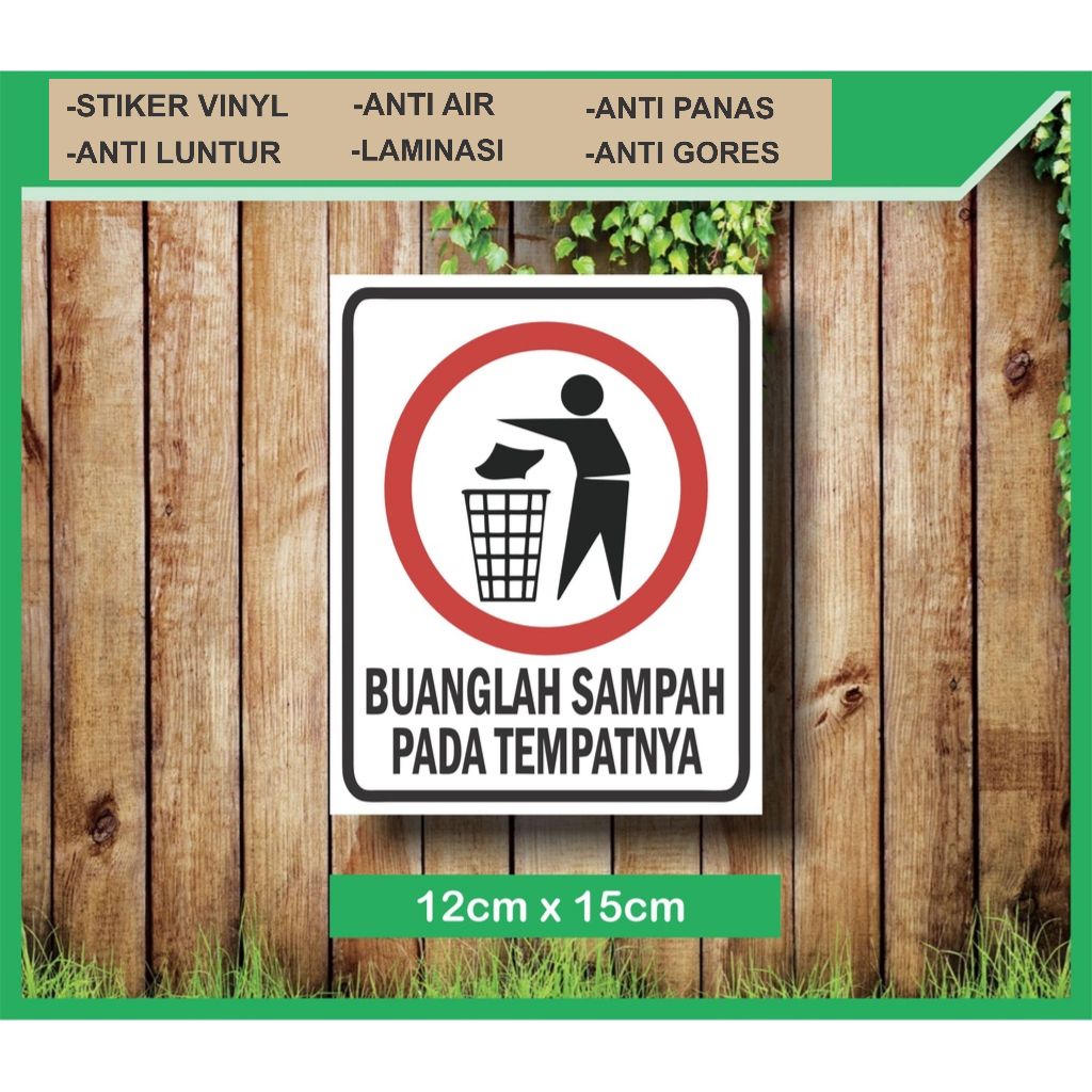 Jual Stiker Buanglah Sampah Pada Tempatnya Shopee Indonesia
