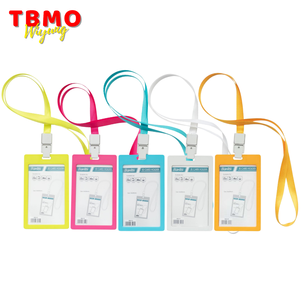 Jual Tbmo Bantex Id Card Holder Name Tag Lanyard Portrait Shopee