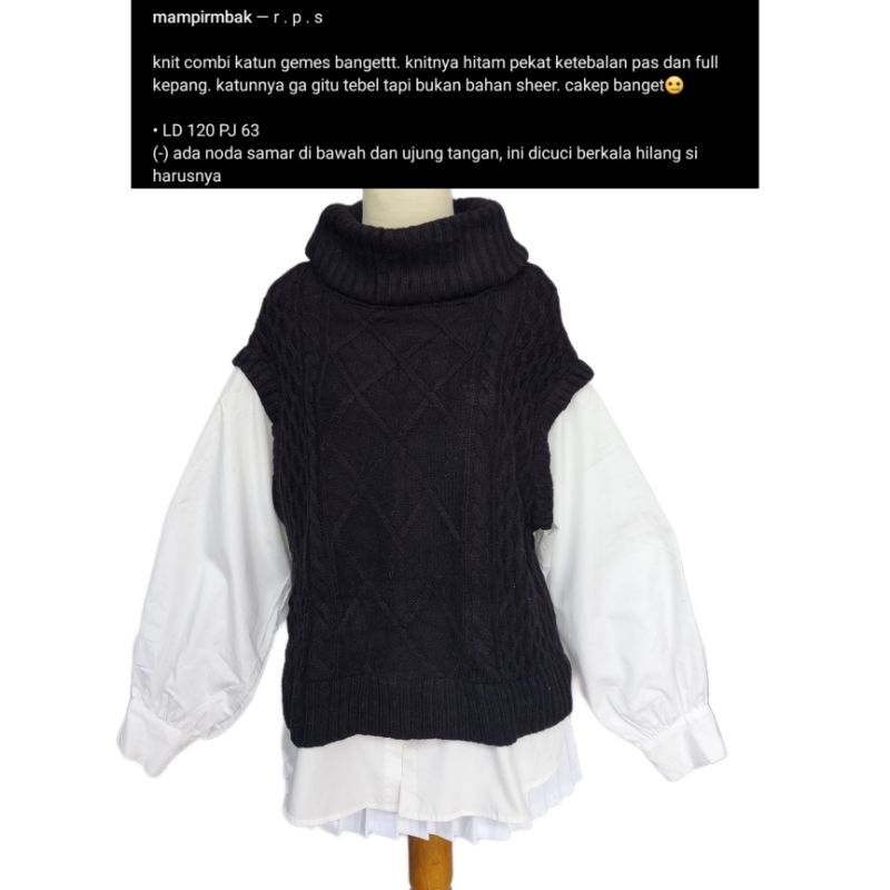 Jual Oversized Outer Knit Cardigan Rajut Graphic Sweater Vest