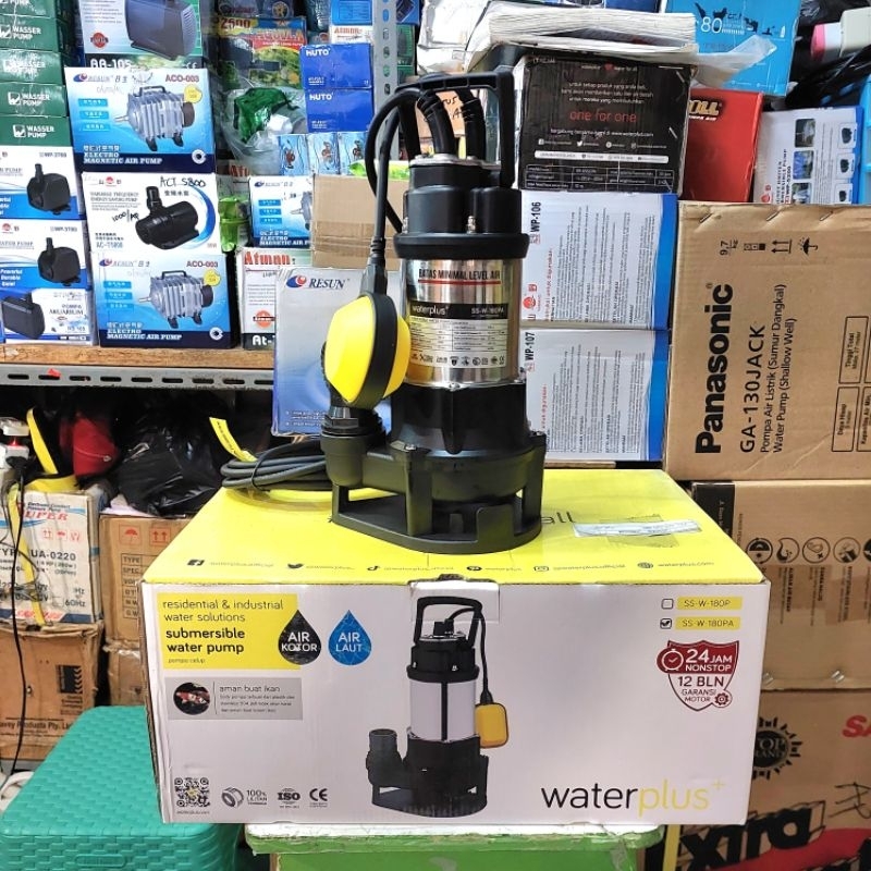 Jual POMPA CELUP WATERPLUS SSW 180 PA KURAS AIR KOTOR AIR LAUT 180 WATT