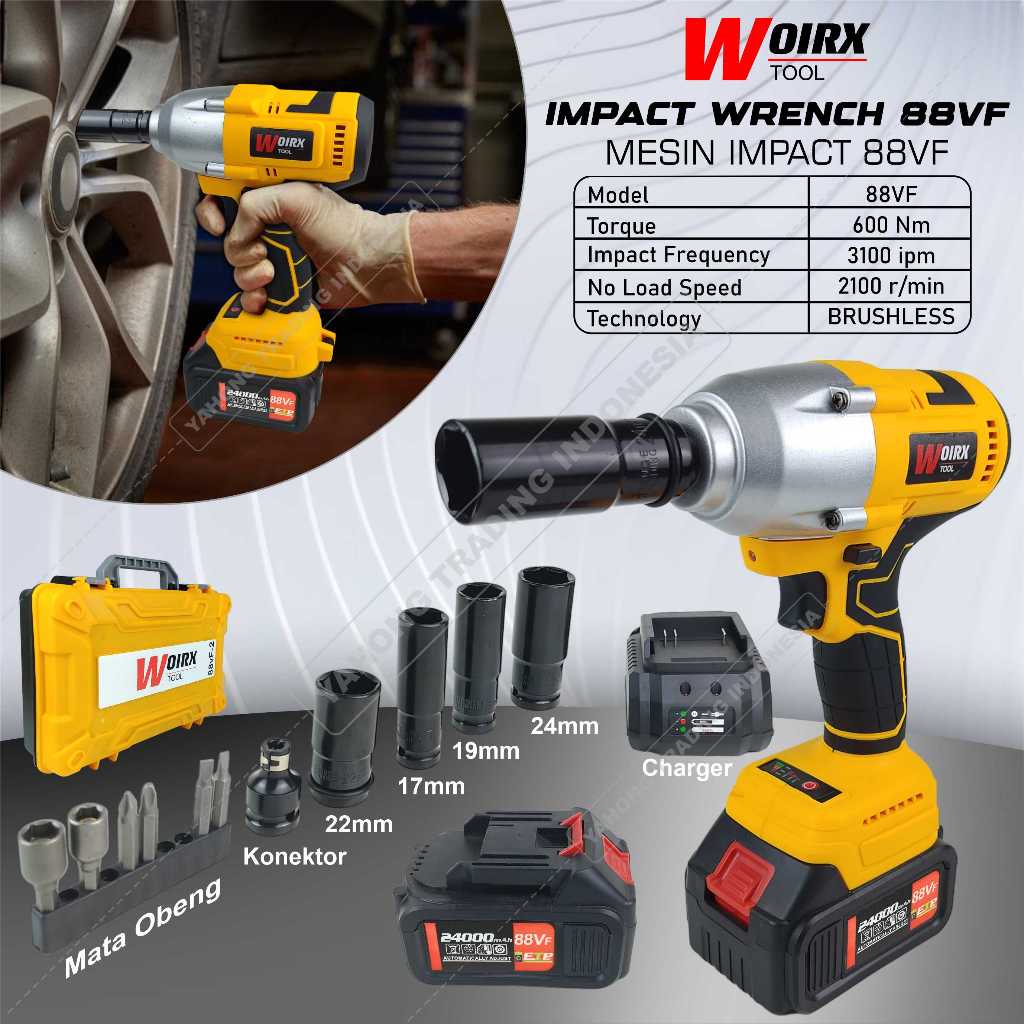 Jual Mesin Impact Baterai Torsi Besar V Cordless Impact Wrench