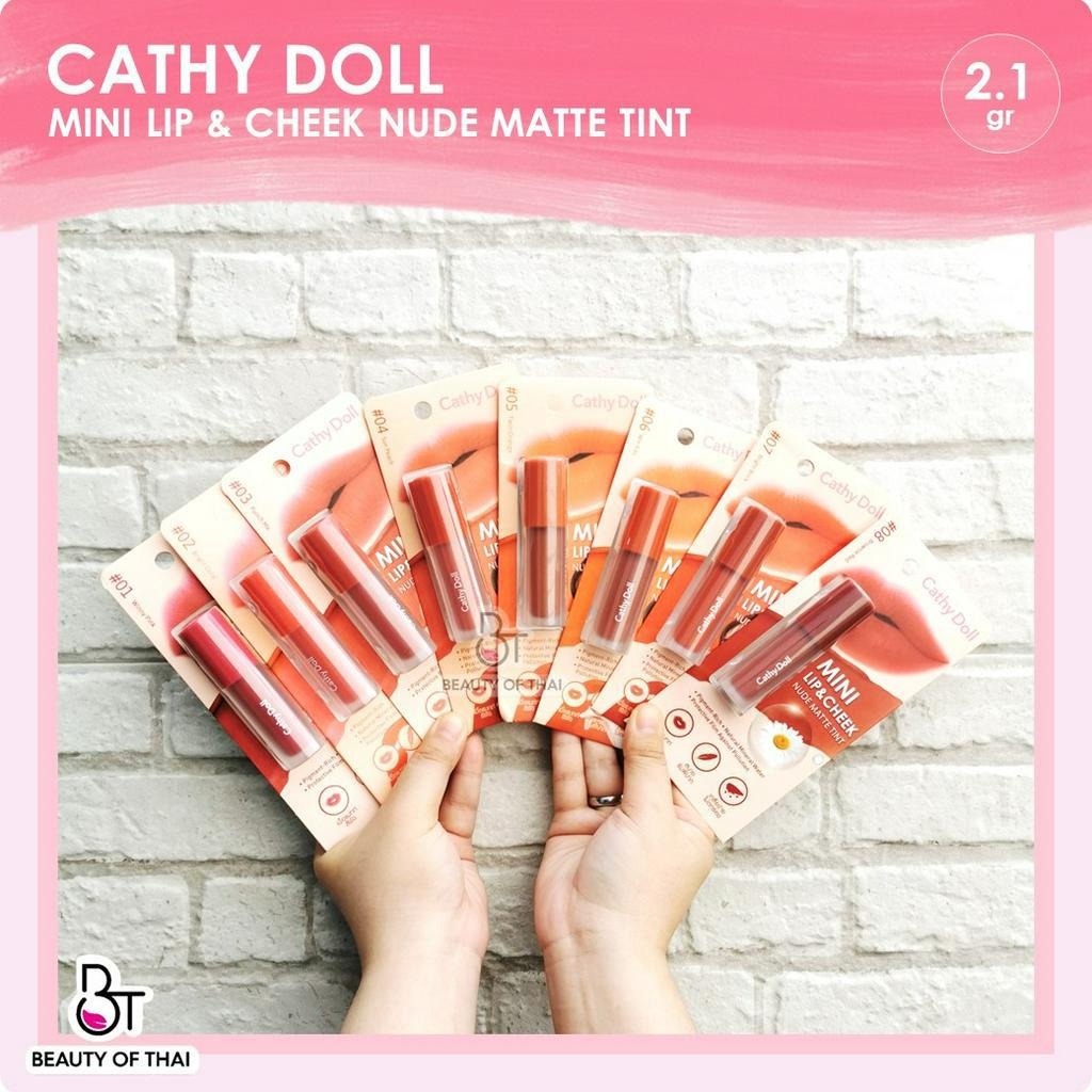 Jual Cathy Doll Mini Lip Cheek Nude Matte Tint Shopee Indonesia