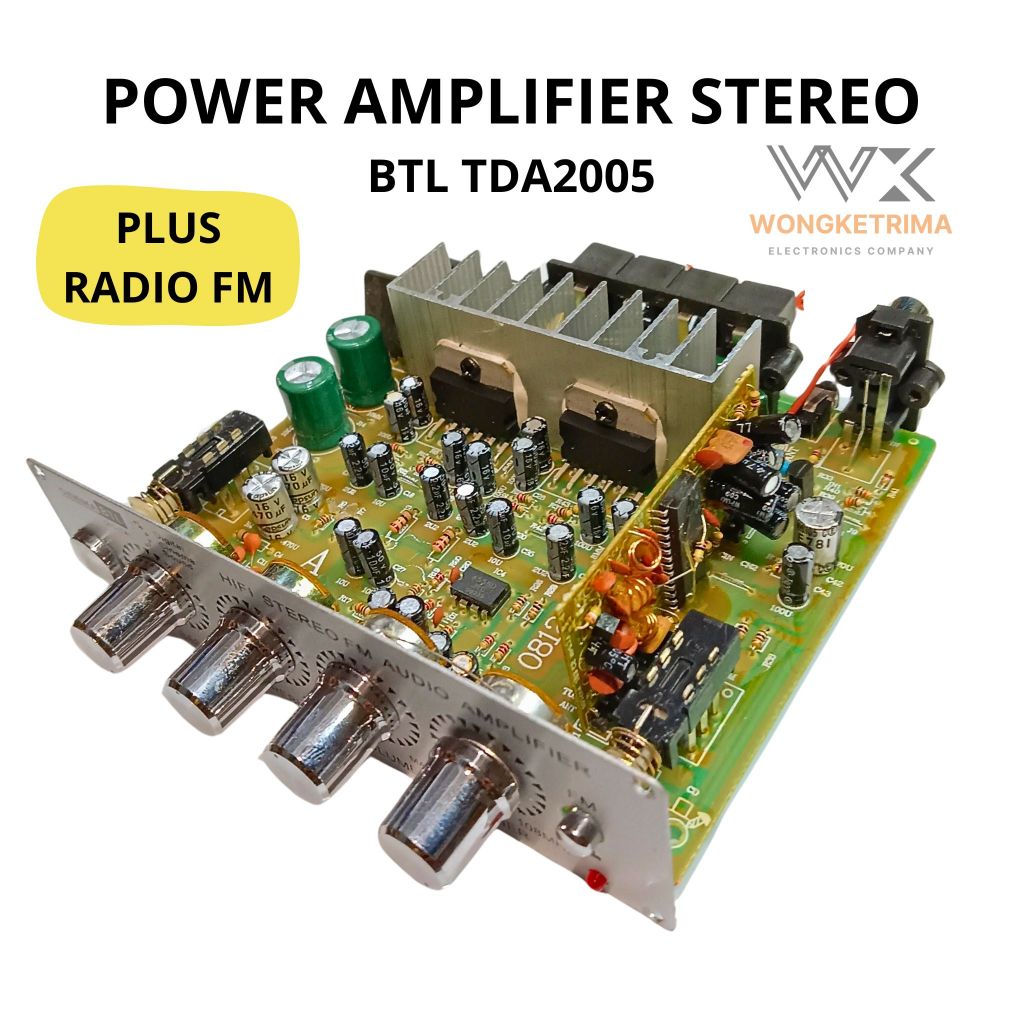 Jual Power Amplifier Stereo Btl Tda Tda Plus Radio Fm Shopee