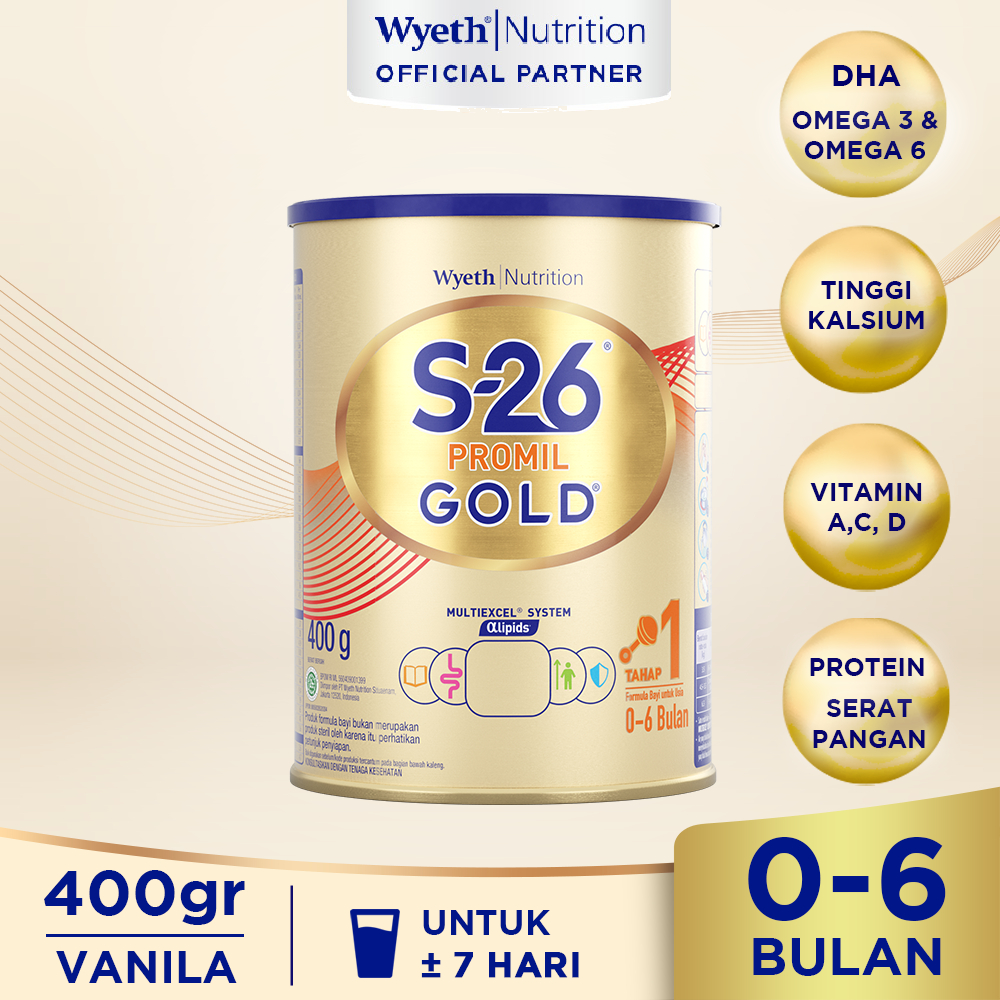 Jual S 26 Promil GOLD Tahap 1 0 6 Bulan 400g Shopee Indonesia