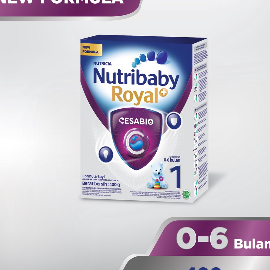 Jual TIPE AF124 Nutribaby Royal Cesabio 1 Formula Bayi Bubuk 400 Gr