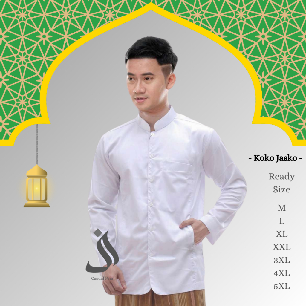 Jual Ada Jumbo Baju Koko Jasko Polos Terompah Semi Jas Baju Muslim