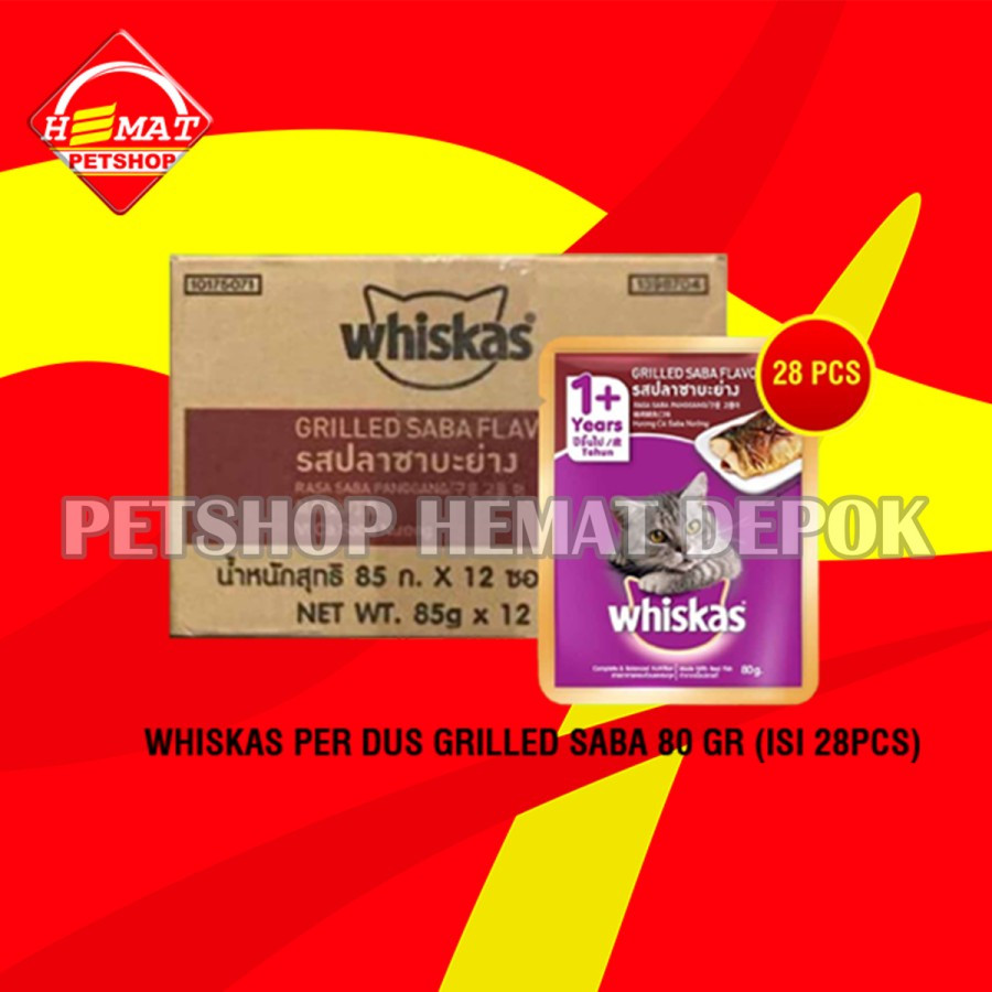 Jual Makanan Basah Kucing Whiskas Sachet Pouch Grosir Dus Isi Pcs