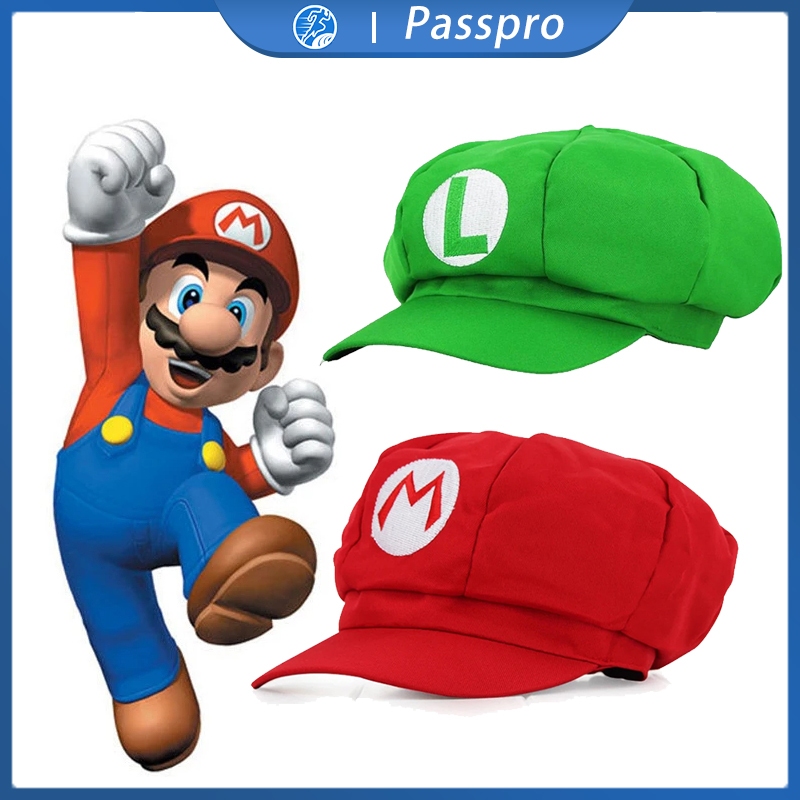 Jual Topi Mario Bross Dewasa Baseball Hat Cosplay Luigi Merah Hijau