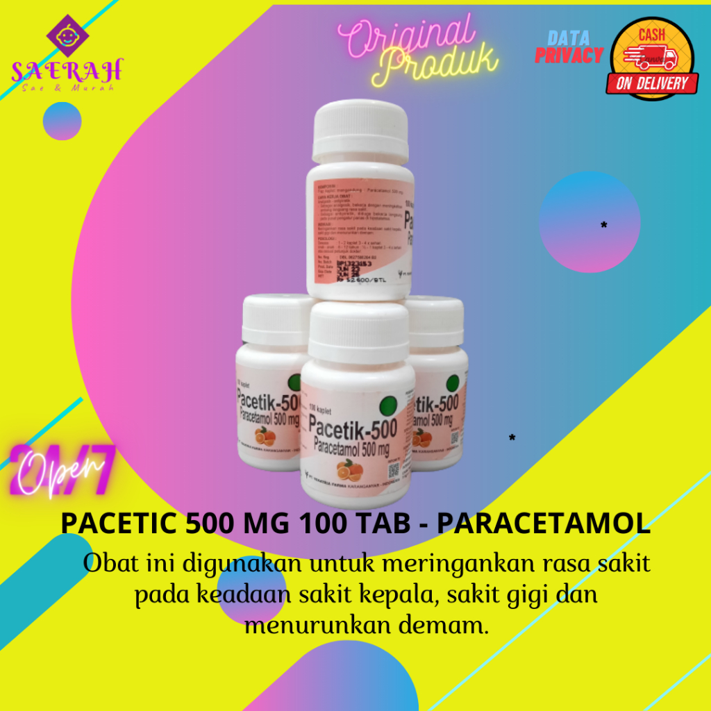 Jual Alesha Pacetik 500 Mg 100 Tablet Paracetamol 500 Obat Demam