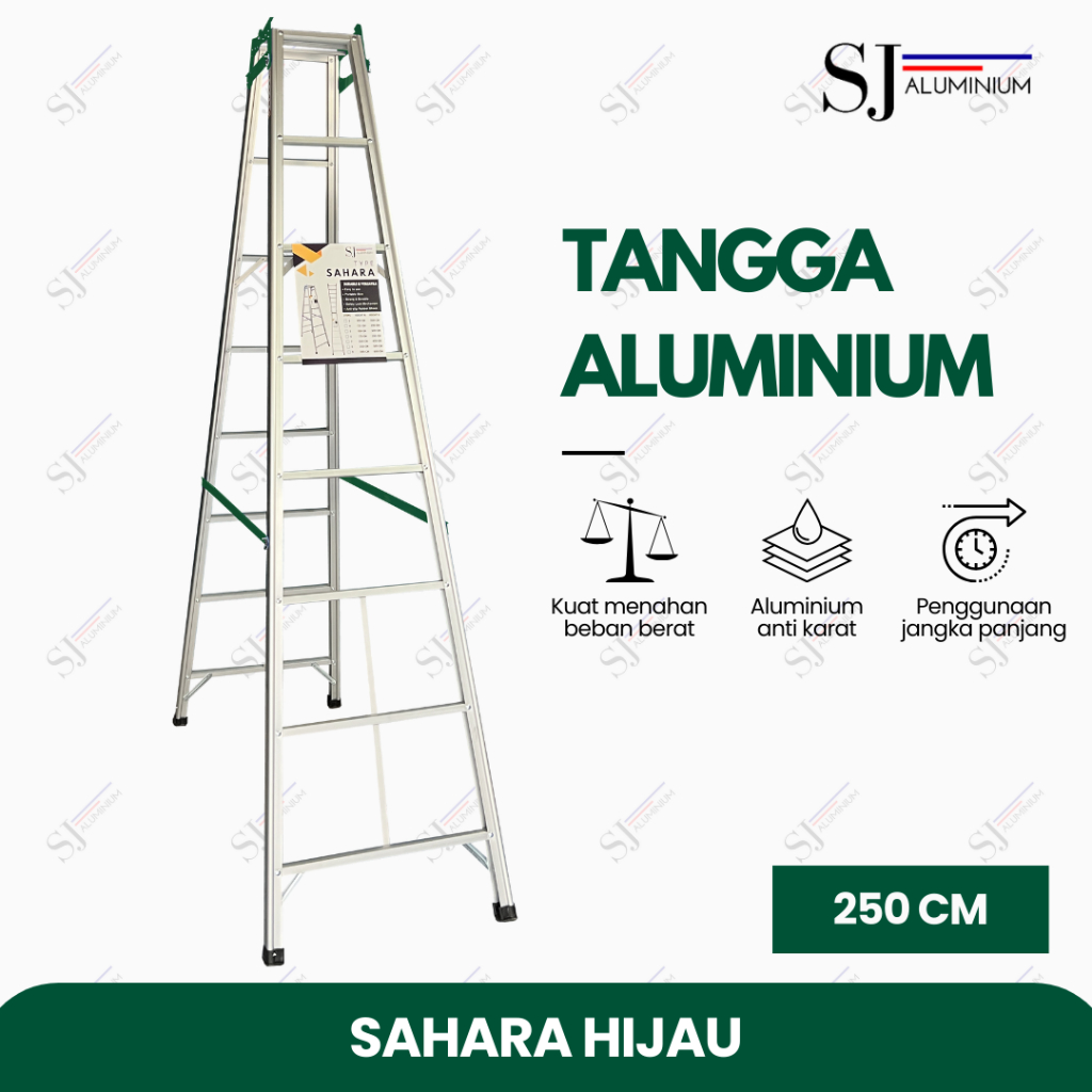 Jual SAHARA Tangga Lipat Aluminium Ladder Jumbo Multifungsi Sahara