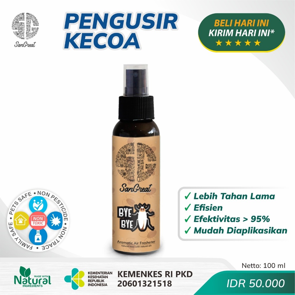 Jual Spray Kecoa Cairan Pengusir Kecoak Sangreat Bye Bye Kecoa