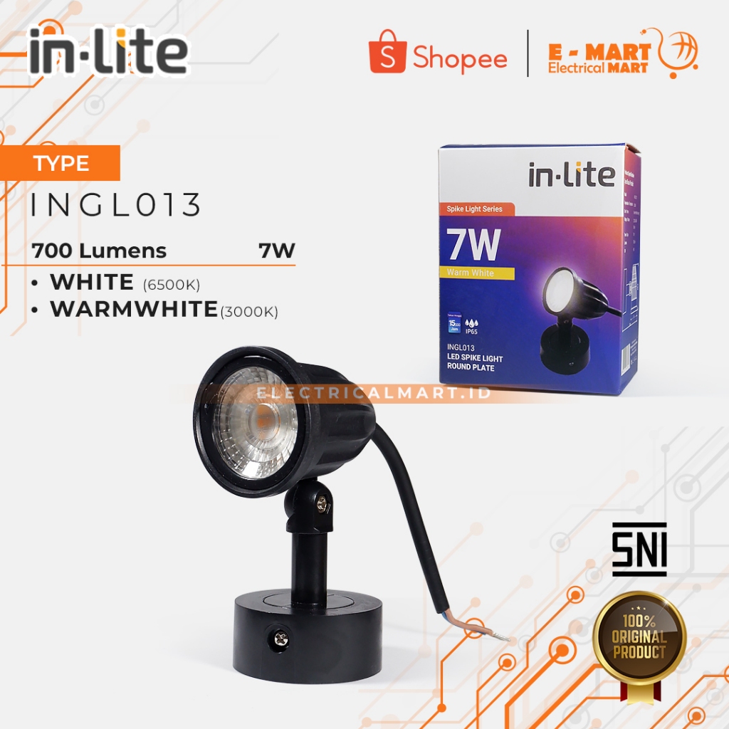 Jual Inlite Lampu Led Sorot Tempel Plafon W Taman Outdoor Watt