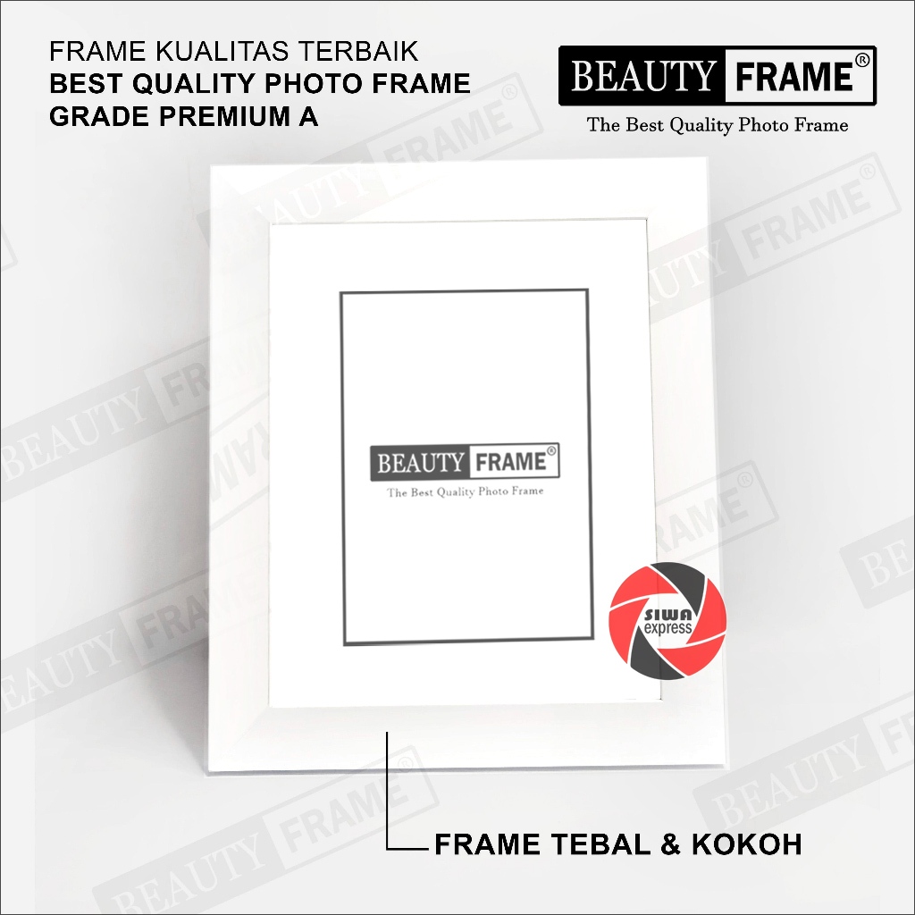 Jual Beauty Frame 10R Motif Minimalis Putih Pigura Bingkai Foto Best