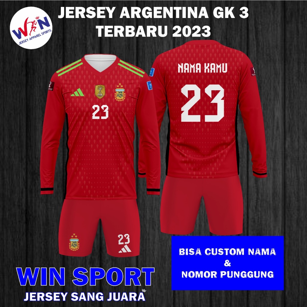 Jual Jersey Sepak Bola Kiper Timnas Argentina Gk Lengan Panjang