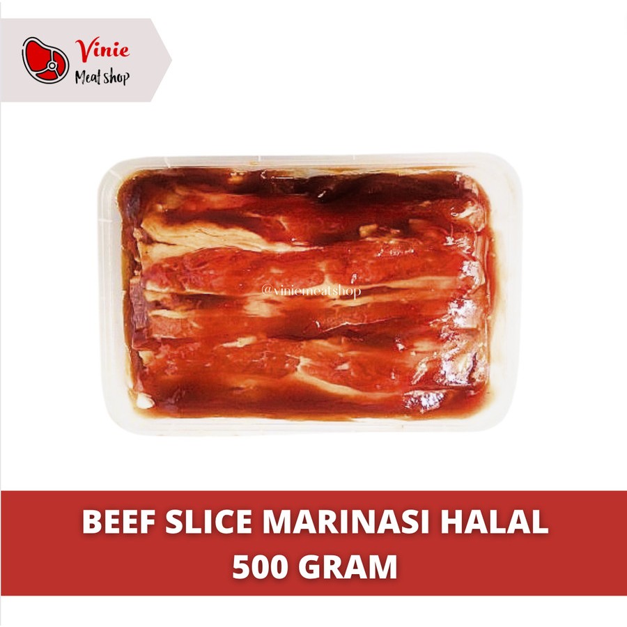 Jual Beef Slice Marinasi Irisan Daging Sapi Dengan Saus Marinasi 500