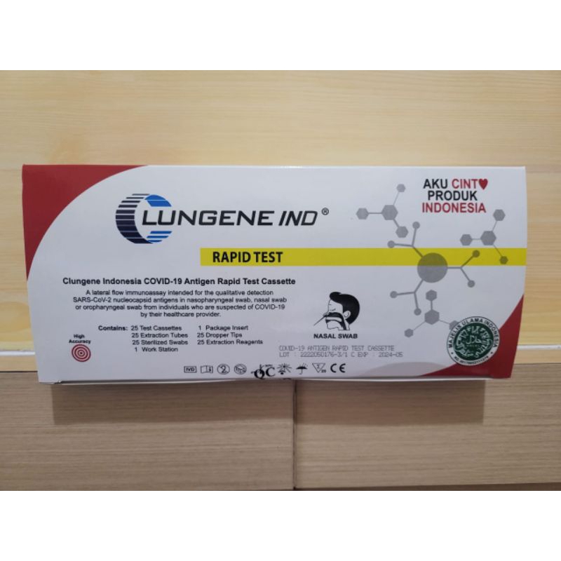 Jual Swab Antigen Clungene Nasal Isi 25 Pcs Alat Test Covid Original