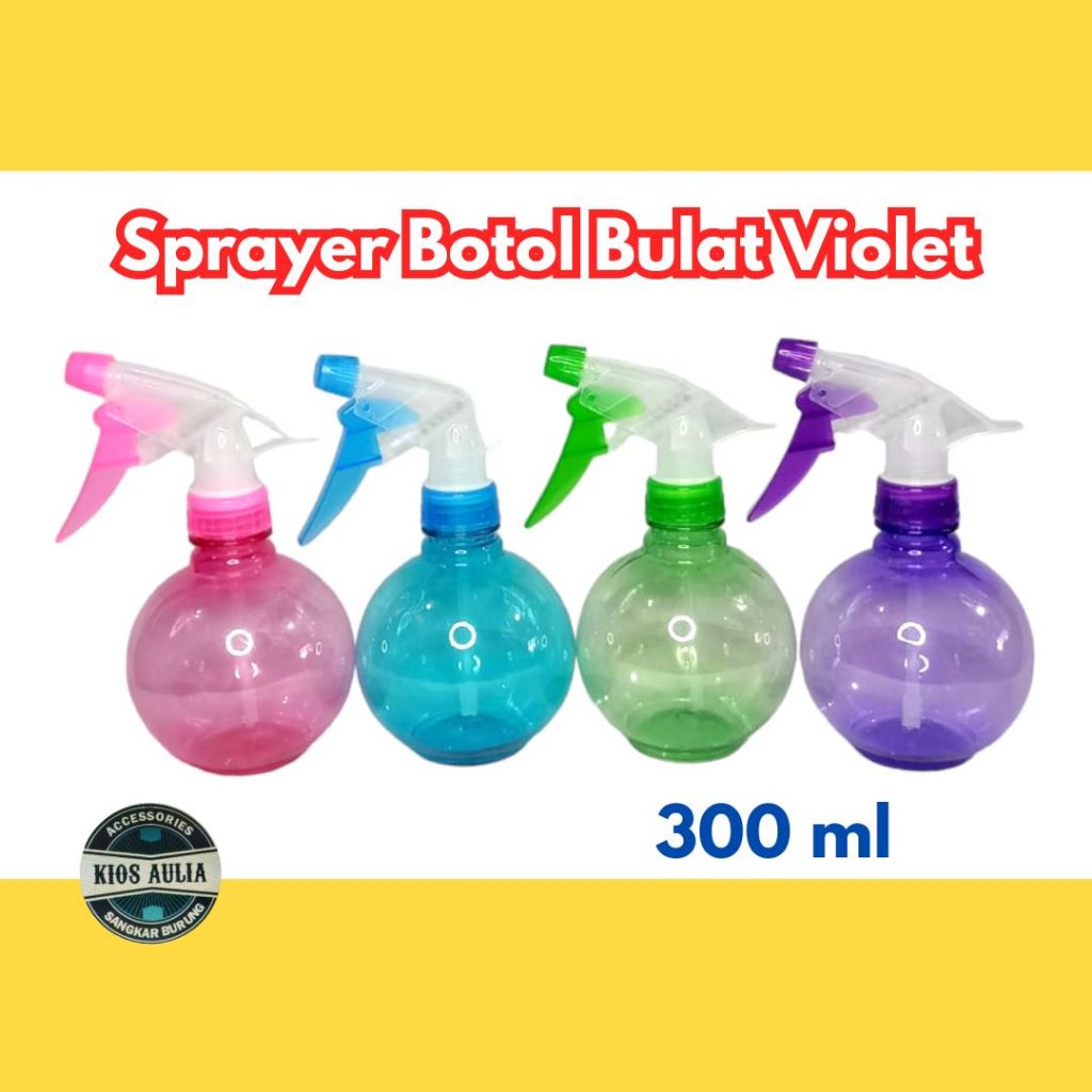 Jual GROSIR ECER SEMPROTAN BULAT VIOLET BOTOL SPRAYER BULAT 300ml