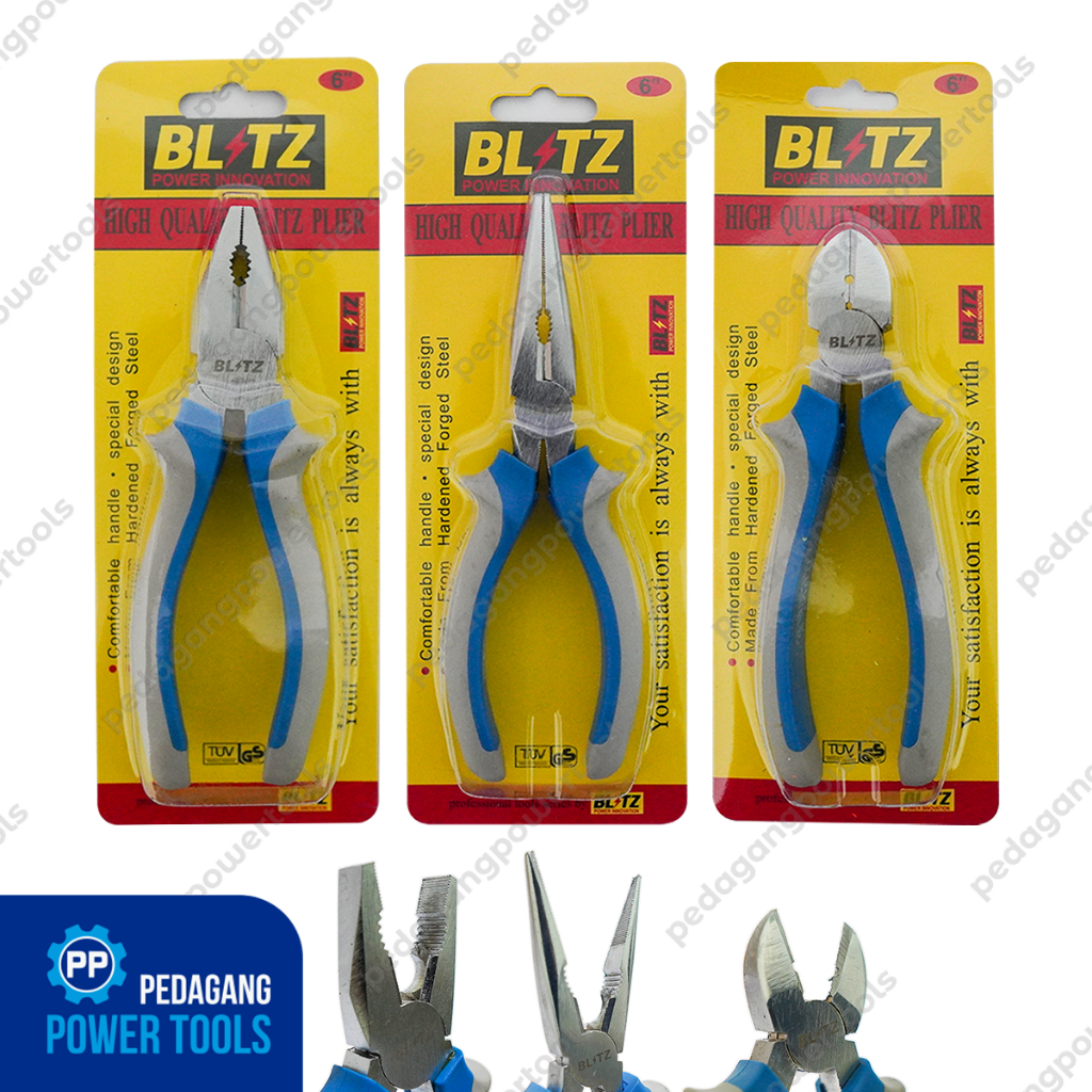 Jual Paket Set Blitz Tang Inch Tang Lancip Kombinasi Potong Kabel