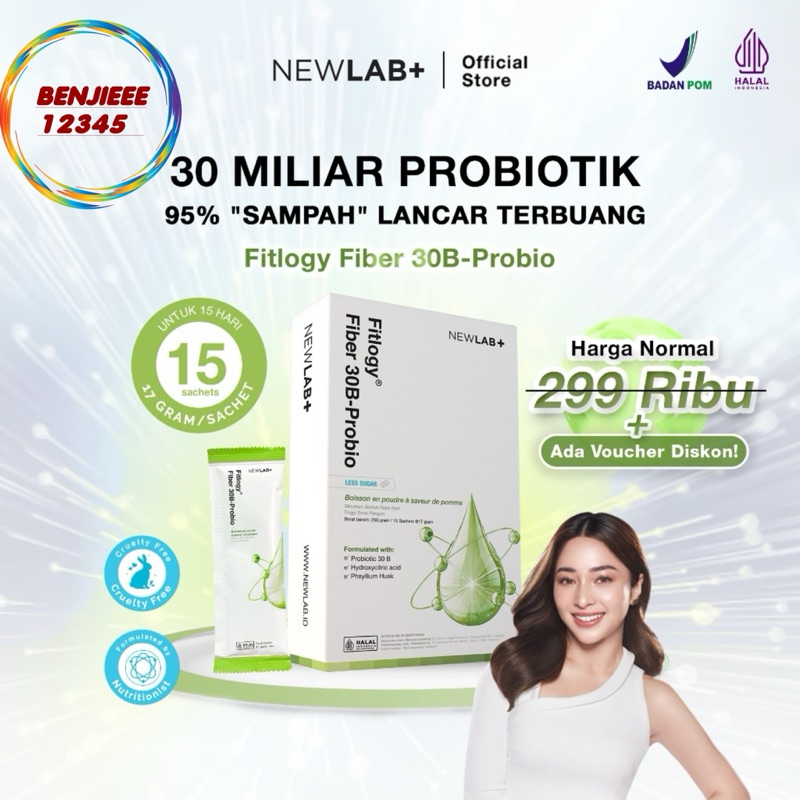 Jual Newlab Fiber B Probio Sachet Newlab Fitlogy Minuman Tinggi