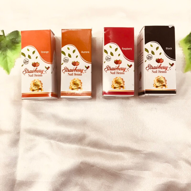 Jual Strawberry Nail Henna Original Kemasan Mini Shopee Indonesia