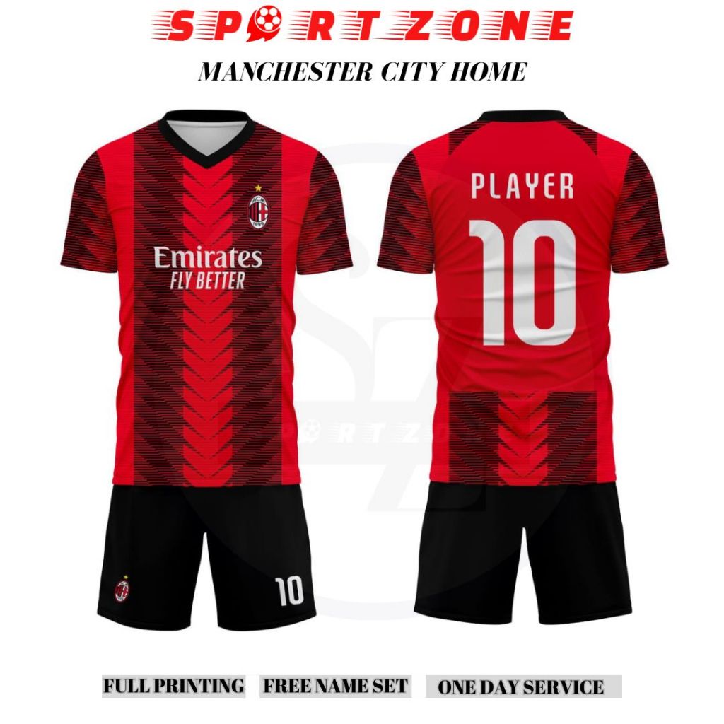 Jual Jersey Baju Bola Ac Milan Home Free Nameset Full