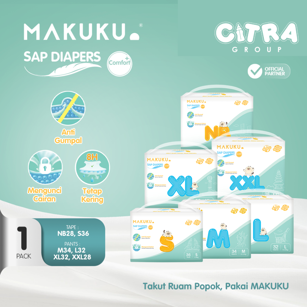 Jual Makuku Comfort Pants Tape Nb S M L Xl Xxl Citra Susu