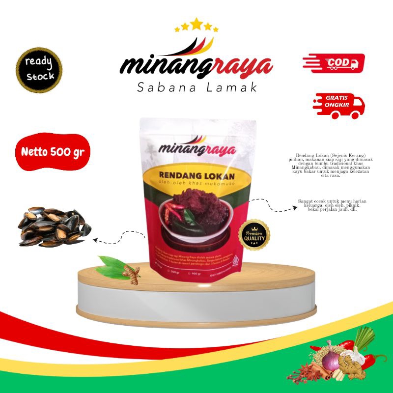 Jual Rendang Lokan Minang Raya Original Makanan Bumbu Khas Minang