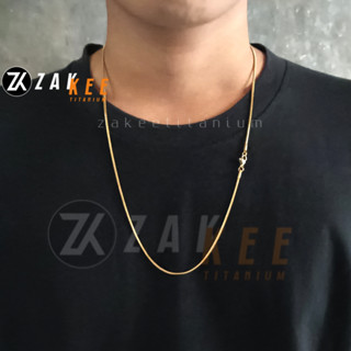 Jual Kalung Titanium Pria Wanita Anti Karat Cowok Cewek Silver Perak