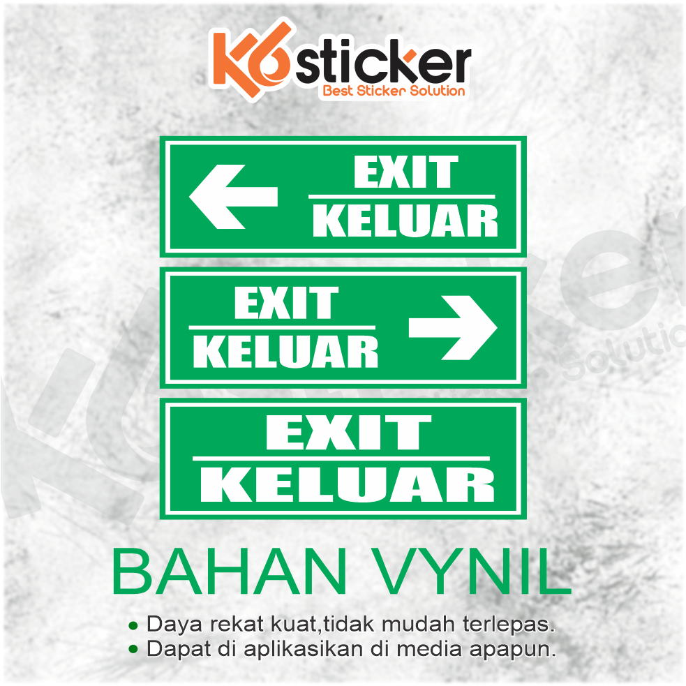 Jual Sticker Stiker Exit Keluar Sign Shopee Indonesia