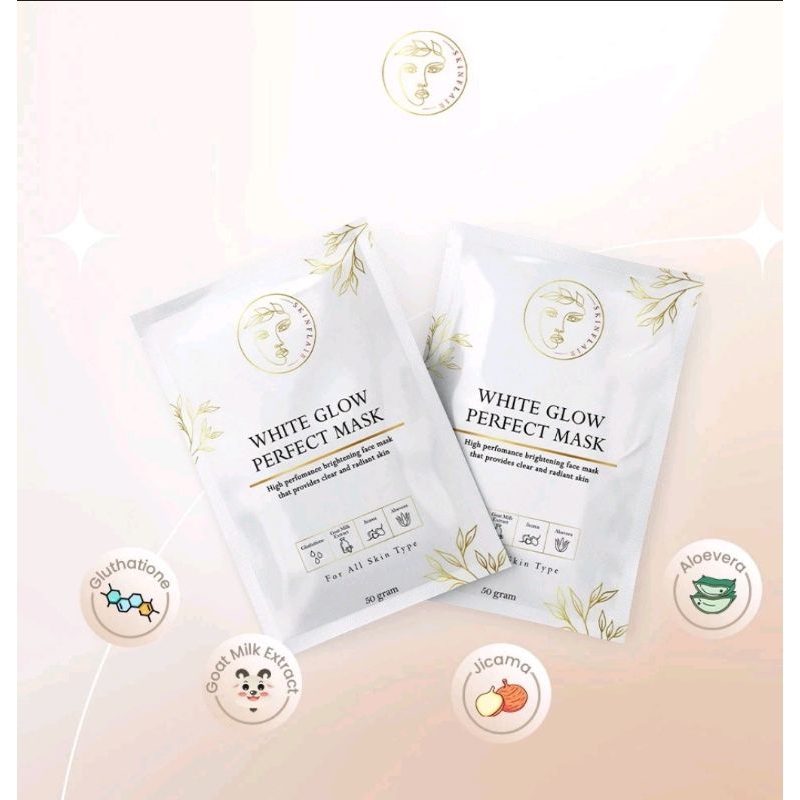 Jual WHITE GLOW PERFECT MASK By Skinflair Ichi Cosmetik Shopee