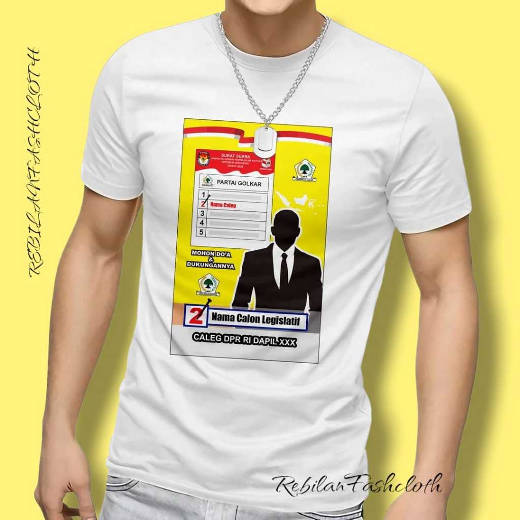 Jual Baju Partai Koas CALEG Baju Partai GOLKAR Baju Kampanye 2024 Free