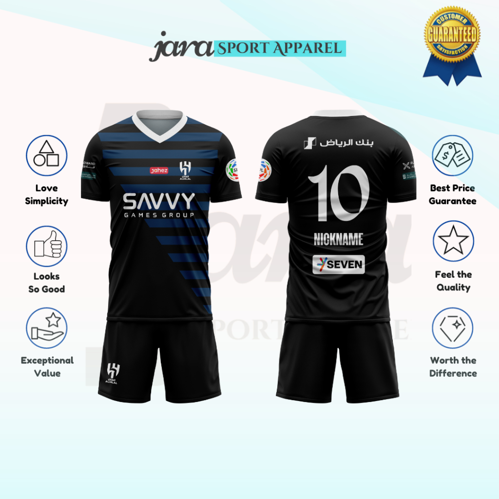 Jual Jersey Al Hilal Sfc Third Custom Nama Nomor Punggung