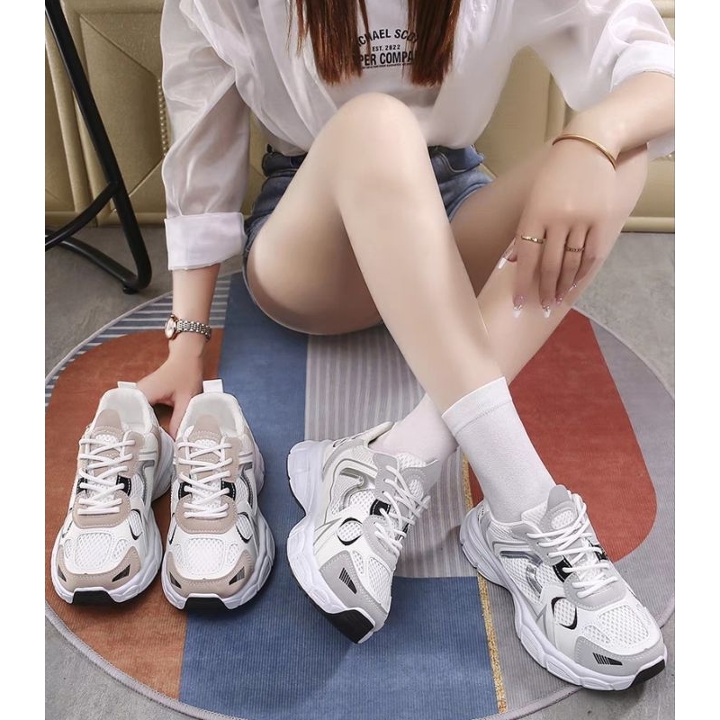 Jual Plk Karina Sepatu Sneakers Wanita Putih Trendy Korean Style Lv