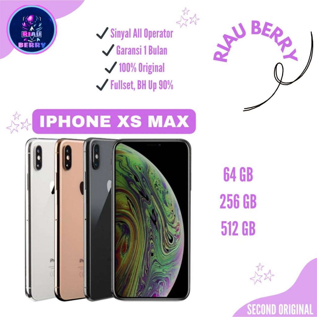 Jual Iphone Xs Max Gb Gb Second Inter Like New Shopee Indonesia