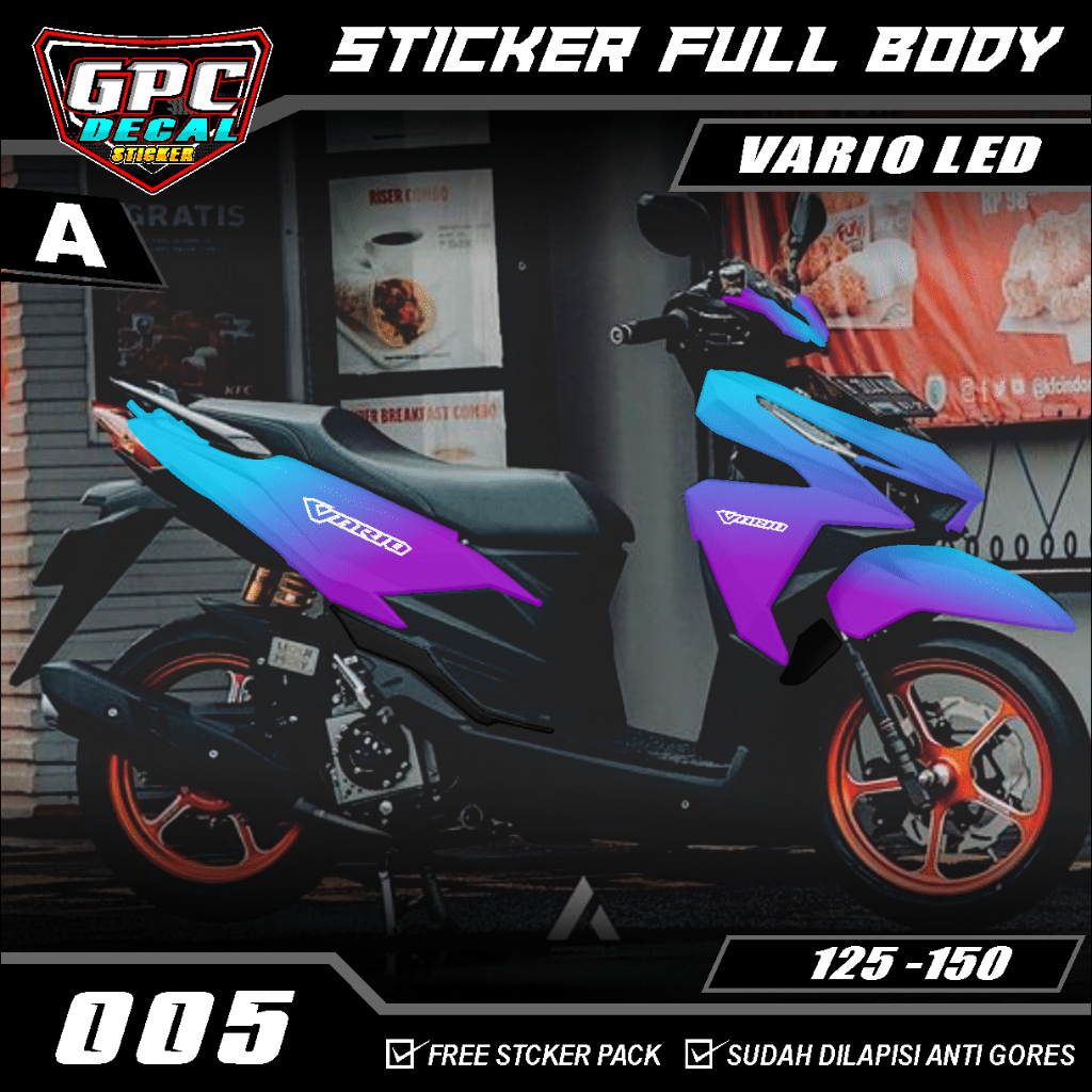 Jual DECAL STICKER OBRAL HOLOGRAM HONDA VARIO LED 125 150 FULLBODY