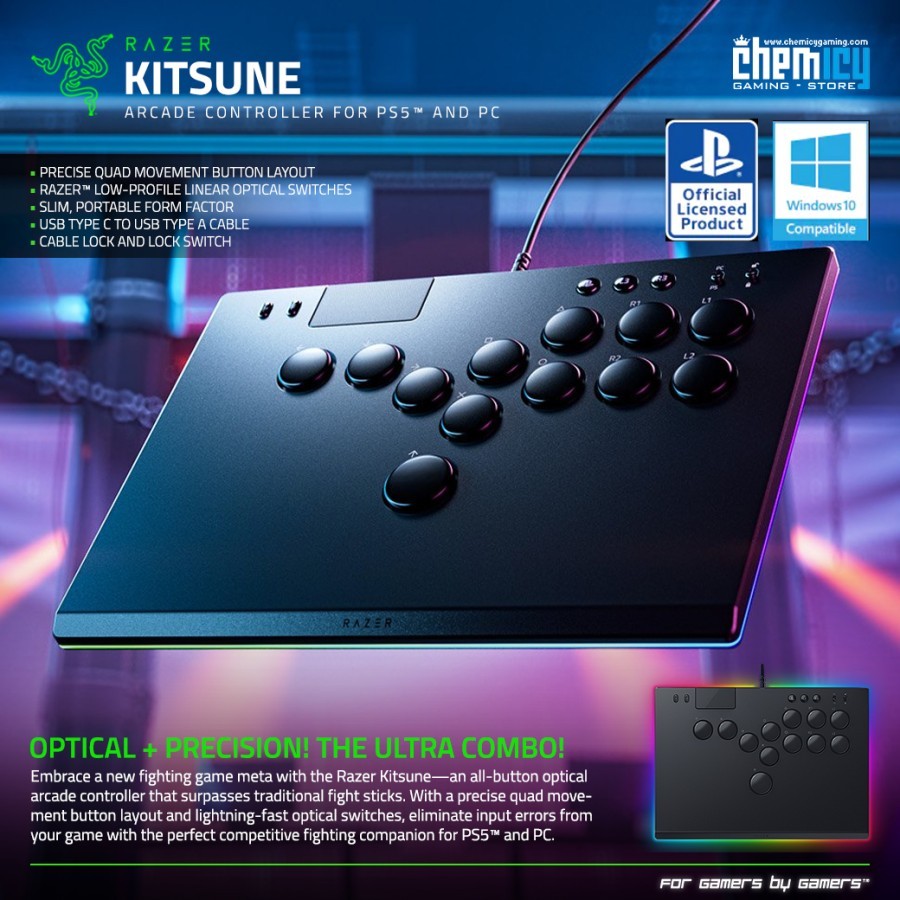 Jual Razer Kitsune All Button Optical Arcade Gaming Controller Shopee