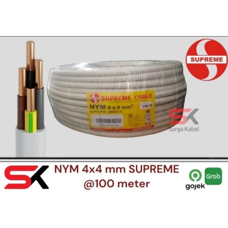 Jual NYM 4X4 Mm SUPREME KABEL KAWAT 4X4 KABEL 4X4 KABEL INDOOR