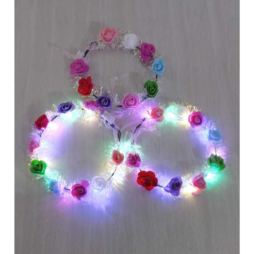 Jual Bando Mahkota Bunga Led Warna Warni Bando Pesta Shopee Indonesia