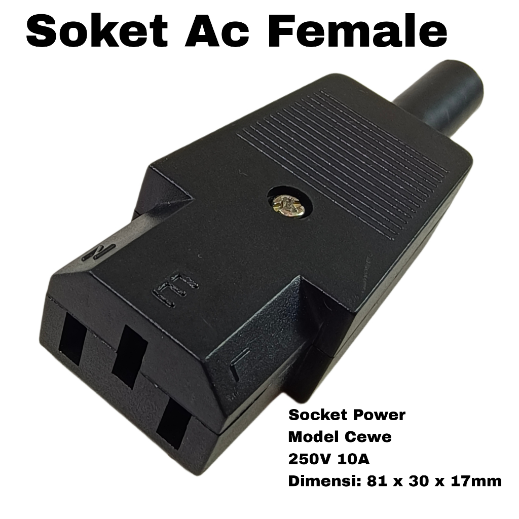 Jual Socket Power Komputer Soket Ac Female Computer Colokan Power V